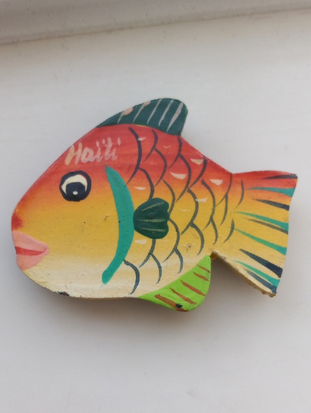 Vintage Tropical Fish Haiti Vacation Tourist Souvenir Magnet Coastal Nautical